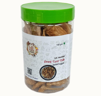 LJL Traders Curd dip Sun Dried Chilli / Thayyir Mulaku / Moru Milagai / Kondattam Mulaku / Fryums(100 g)