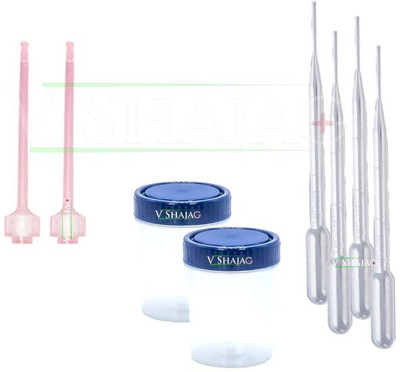 V SHAJAG Makler’s Cannula(6.5 cm) with 1ml Syringe, Bottle & Dropper Pair– IUI Kit Intravenous  Cannula(Pack of 2)