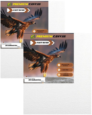 Fast Rush Premium Canvas Board 2(8x10) Canavs pennel Cotton Soft Touch Acrylic Primed Board (Set of 2)(White)