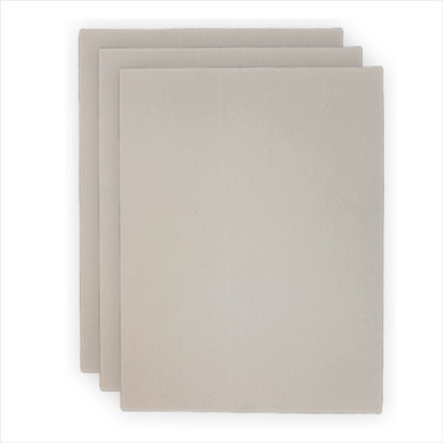 Rockford 9 X 12 inches Cotton Fine Grain Primed Canvas Board (Set of 3)(White)