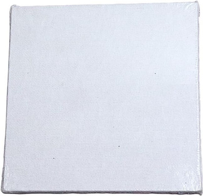 BanteyBanatey Solid Cotton Medium Grain Primed Canvas Board (Set of 5)(White)