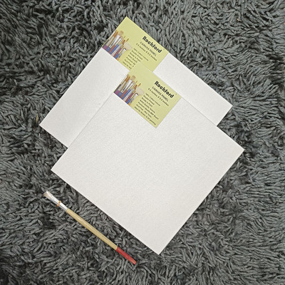 Rockford Professional Cotton Fine Grain Primed Canvas Board (Set of 2)(White)