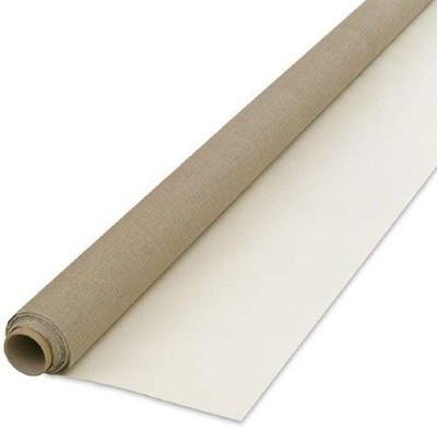 Eascan Art Canvas Roll 24 Inch X 5 Meters Primed Linen Cotton Medium Grain Canvas Roll (Set of 1)(Linen)