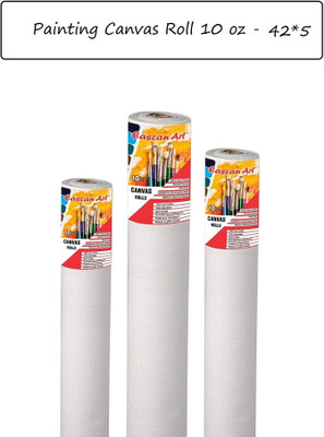 Eascan Art 42*5 Cotton Medium Grain Canvas Roll (Set of 1)(White)