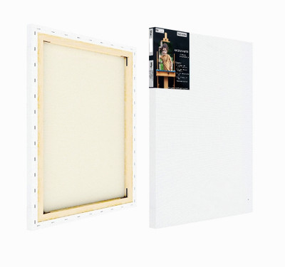 Anchan Stretched Canvas 16 x 20 inch Cotton Extra Fine Grain Pre Stretched Canvas (Set of 1)(White)