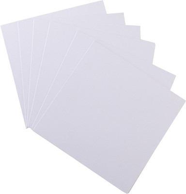 KUBER INDUSTRIES Canvas Boards Cotton Medium Grain Board Canvas (Set of 6)(White)