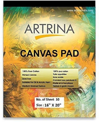 Eascan Art 16X20 Cotton Medium Grain Canvas Pad (Set of 1)(White)