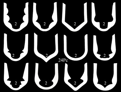 Scorte 24pc Neck Bukram Gale New Designe For Blouse (Pack of 24) Cloth Soft Touch Canvas Roll (Set of 24)(White)