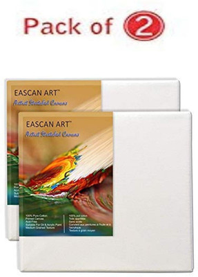 Eascan Art 12 x 16 Cotton Medium Grain Primed Canvas Board (Set of 1)(White)
