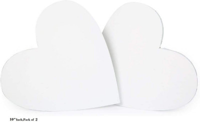 Eascan Art 10 Inch Cotton Medium Grain Pre Stretched Canvas (Set of 2)(White)