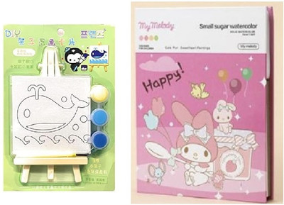 MOREL DRAWING BOOK Acrylic Soft Touch Board Canvas (Set of 1)(Multicolor)