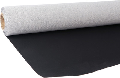 FRKB Cotton Canvas Roll Black (12 inch x 5 Meter) Cotton Medium Grain Canvas Roll (Set of 1)(Black)