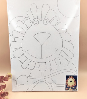 Paper Bear Coloring Cotton Soft Touch Acrylic Primed Board (Set of 1)(White)