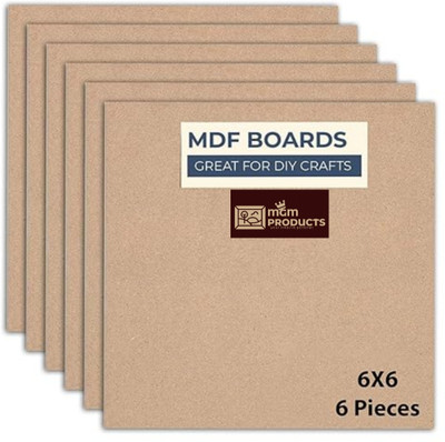 MGM PRODUCTS MDF_R06_6NOI Acrylic Acid Free Board Canvas (Set of 6)(Brown)