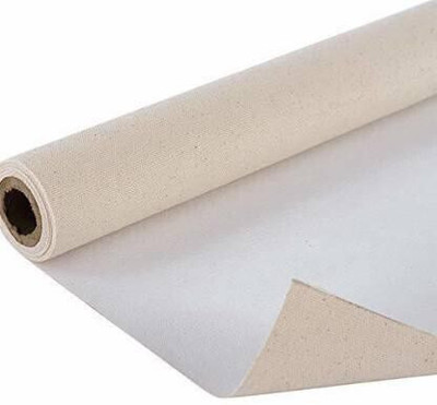 eascan Pure Linen Canvas Roll-A Linen Fine Grain Canvas Roll (Set of 1)(Grey)