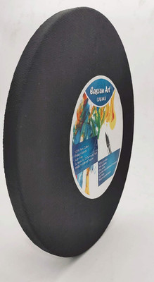 Eascan Art 20 Inch Cotton Medium Grain Pre Stretched Canvas (Set of 1)(Black)