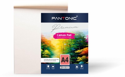 PANTONIC A/4 CANVAS PAD Cotton Medium Grain Canvas Pad (Set of 1)(PURE WHITE)