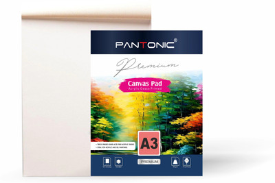 PANTONIC A/3 PROFESSIONAL CANVAS PAD Cotton Medium Grain Canvas Pad (Set of 1)(White)