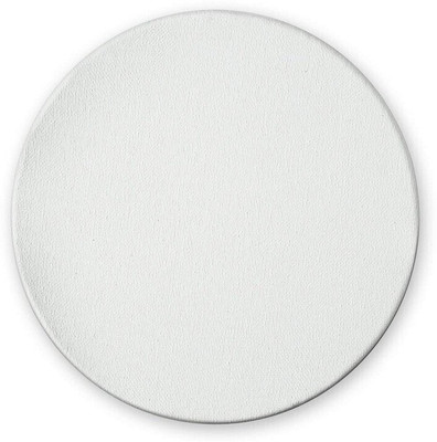 Eascan Art 8 inch Cotton Grain Stretched Pre Stretched Canvas (Set of 1)(White)