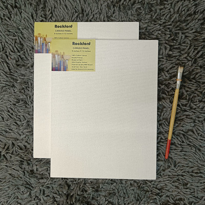 Rockford Artist Series 9 X 12 inches Cotton Fine Grain Stretched Canvas Board (Set of 2)(White)