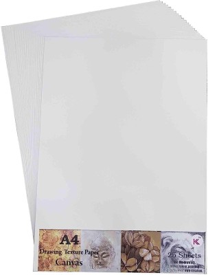 KRISHNA Canvas Cotton, Acrylic Acid Free Primed Canvas Board (Set of 25)(milky white)