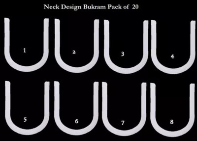 Scorte Blouse Bukram Gol Gale And U shape Gale Neck Designe Gale Gol Simple Patterns Polycotton Acid Free Canvas Pad (Set of 20)(White)