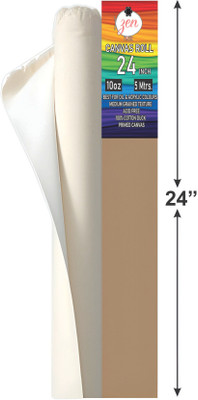 SHOP GLOBAL 24x5 CANVAS ROLL Cotton Medium Grain Canvas Roll (Set of 1)(White)