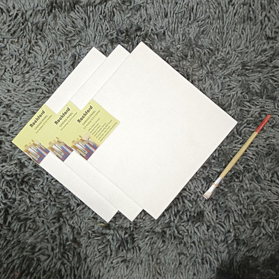 Rockford Artist Series Cotton Fine Grain Primed Canvas Board (Set of 3)(White)
