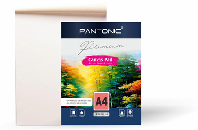 PANTONIC A/4 CANVAS PAD Cotton Medium Grain Canvas Pad (Set of 1)(PURE WHITE)