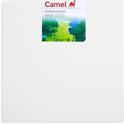 Camel Regular Cotton Acrylic Coated Board Canvas (Set of 1)(White)