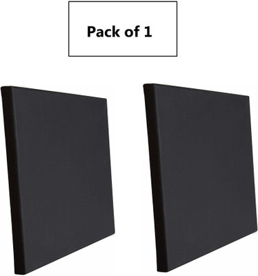 Eascan Art Cotton Medium Grain Black Primed Stretched Canvas 10 Oz Cotton Medium Grain Stretched Canvas Board, Primed Canvas Board (Set of 1)(Black)