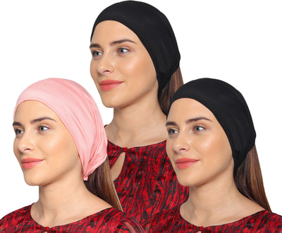MONATI Solid Skull Cap Cap(Pack of 3)