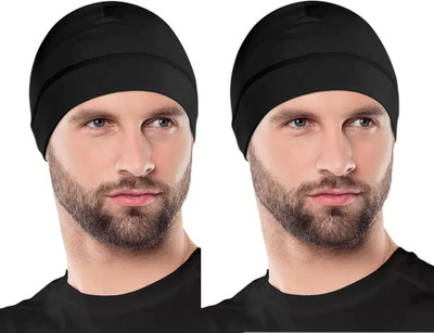 Bismaadh Solid Skull Cap Cap(Pack of 2)
