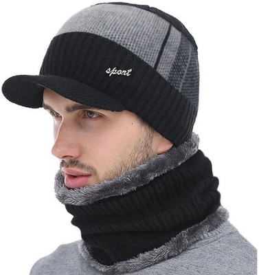 Frackson Solid, Self Design Beanie Cap
