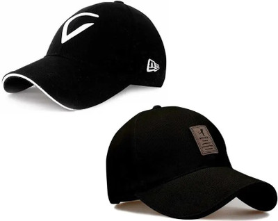 cap world Embroidered, Self Design, Solid Sports/Regular Cap Cap(Pack of 2)