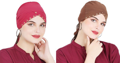 EnviUs Self Design Skull Cap Cap(Pack of 2)