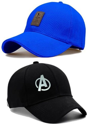 selloria Solid, Self Design, Polka Print Sports/Regular Cap Cap(Pack of 2)