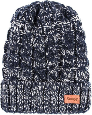 Knotyy Self Design Beanie Cap