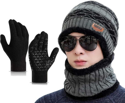 Jamont Solid Beanie Cap(Pack of 2)