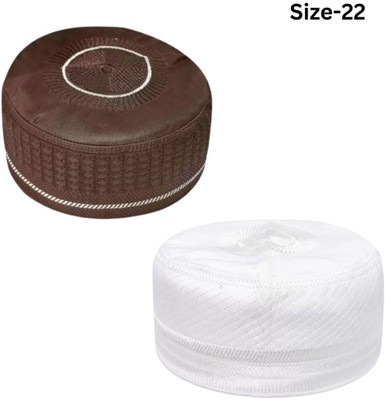 Barkati Embroidered Prayer Cap Cap(Pack of 2)