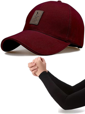 CLASSYMESSI Solid, Self Design Sports/Regular Cap Cap(Pack of 2)