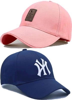 CLASSYMESSI Solid, Self Design, Embroidered Sports/Regular Cap Cap(Pack of 2)