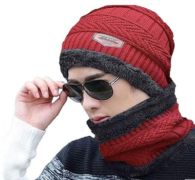 SYGA Woven Beanie Cap(Pack of 2)