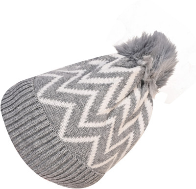 LOOM LEGACY Striped, Self Design, Printed Beanie Cap