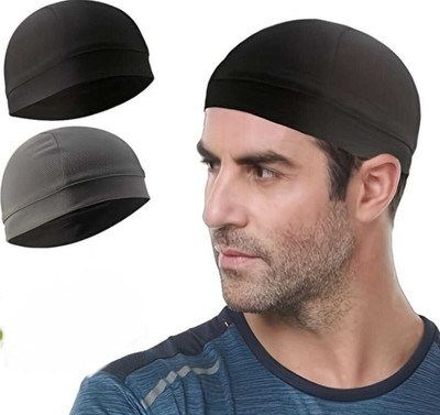 Maa Hosiery Solid Skull Cap Cap(Pack of 2)