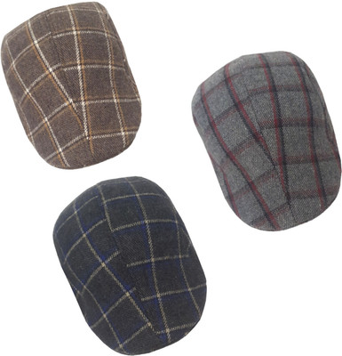 Classic Checkered Sports/Regular Cap Cap(Pack of 3)