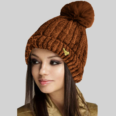 COOL INDIANS Solid, Self Design Beanie Cap