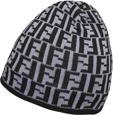 LOOM LEGACY Self Design, Printed Beanie Cap