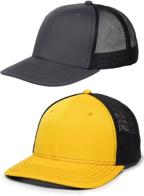 ZACHARIAS Solid, Embroidered Trucker Cap Cap(Pack of 2)