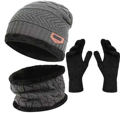 Saryu Woven Beanie Cap(Pack of 3)